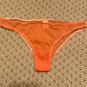 Sheer panties in peach. Lightly worn. Size small